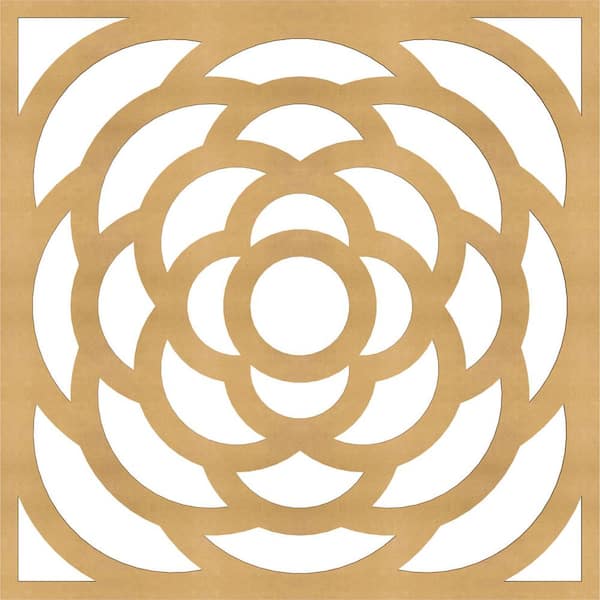 Ekena Millwork 23-3/8" x 23-3/8" x 1/4" Large Edinburg Decorative Fretwork Wood Wall Panels, MDF (20-Pack)