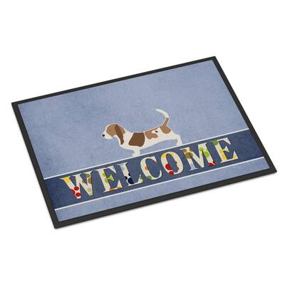 Carolines Treasures Welcome Friends Chocolate Poodle Doormat 24hx36w Multicolor 