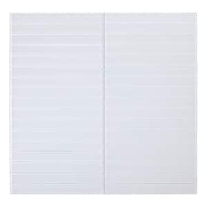 Cotton Off White 11.81 in. x 11.37 in. x 5 mm Glass Peel and Stick Wall Mosaic Tile (5.60 sq. ft./Pack)