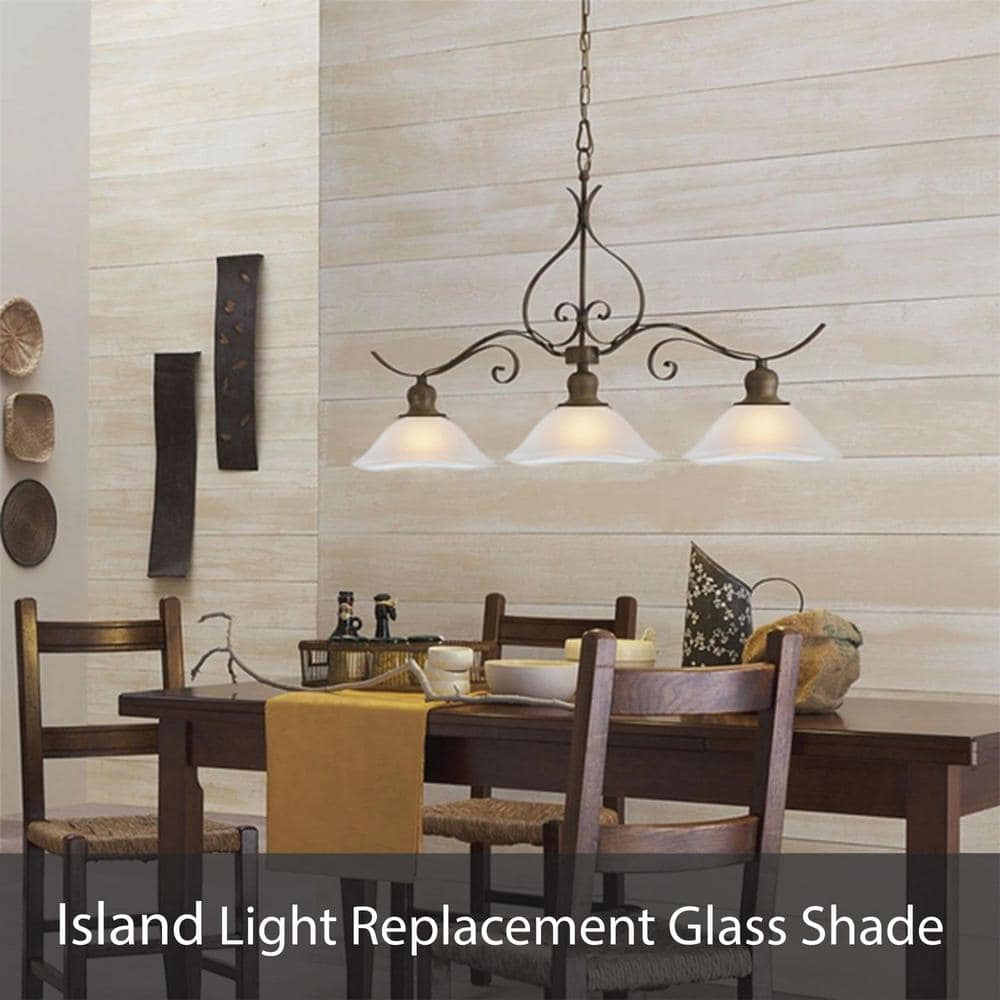 Clear and Sandblasted Glass Bowl Shade, 9.88" Diameter