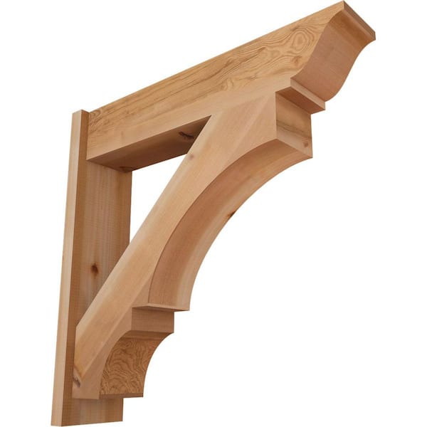 Ekena Millwork 8 in. x 32 in. x 32 in. Western Red Cedar Balboa Traditional Smooth Outlooker