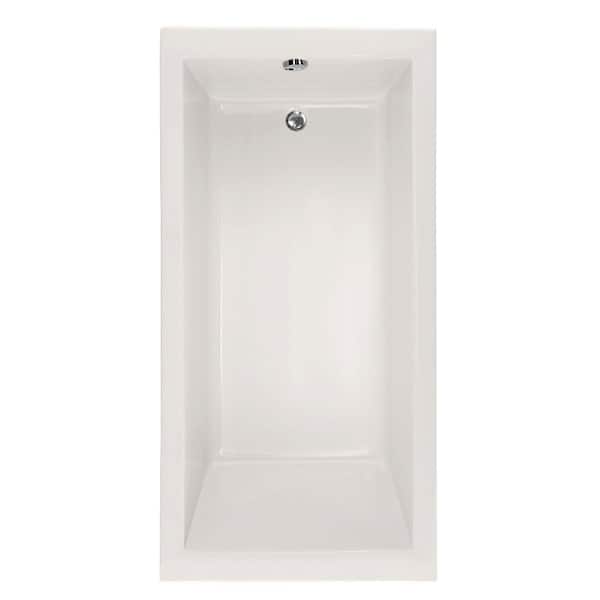 Hydro Systems Lindsey 60 in. Acrylic Rectangular Drop-in Non-Whirlpool Bathtub in White