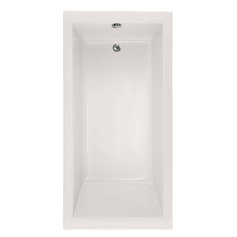 Lacey 66'' x 36'' White Acrylic Drop-In Soaking Bathtub