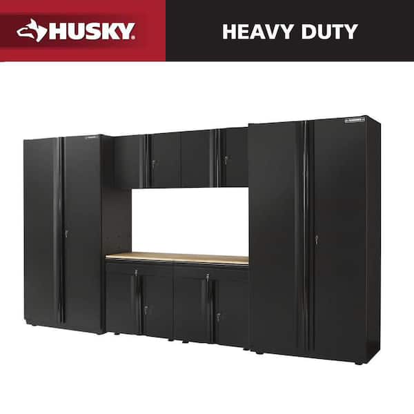 6-Piece Extra Wide Heavy Duty Welded Steel Garage Storage System in Black (148 in. W x 82 in. H x 24 in. D)