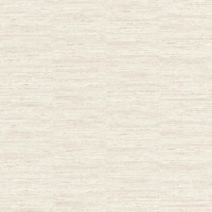 Panelled Metallic Stripes Wallpaper Cream Paper Strippable Roll (Covers 57 sq. ft.)
