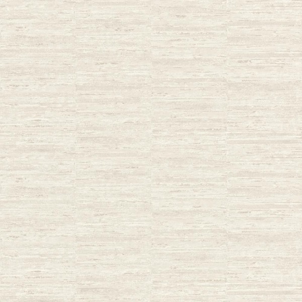 Walls Republic Panelled Metallic Stripes Wallpaper Cream Paper Strippable Roll (Covers 57 sq. ft.)
