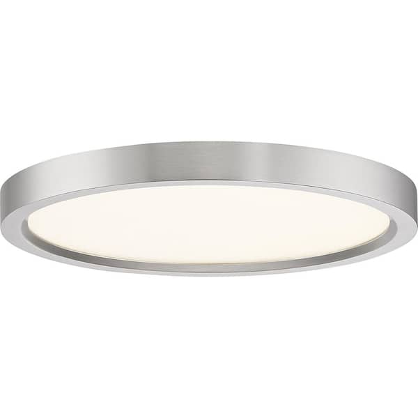 Outskirts 11 in. Brushed Nickel LED Flush Mount