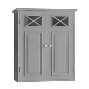 Dawson Contemporary Dawson 7 in. L x 20. in W x 24 in. H Removable Wooden Wall Cabinet with 2 Doors in Gray