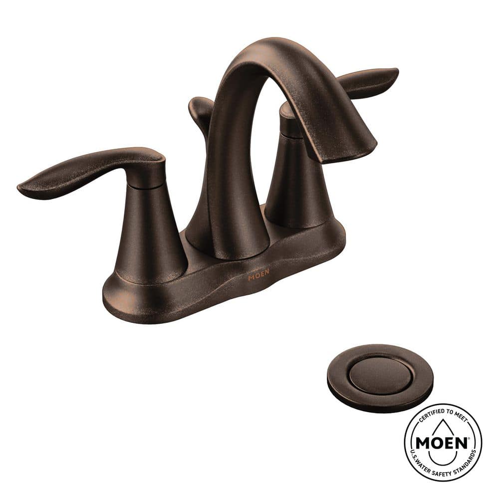 MOEN Eva Oil Rubbed Bronze Two-Handle High Arc Bathroom Faucet