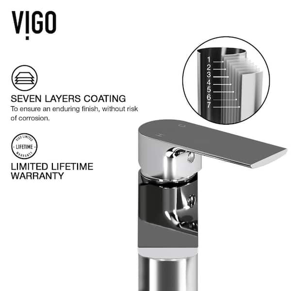 VIGO Davidson Single Handle Single-Hole Bathroom Faucet in Chrome