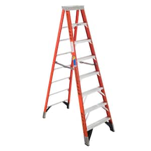 8 ft. Fiberglass Step Ladder with 375 lbs. Load Capacity Type IAA Duty Rating