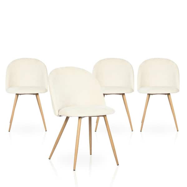 StyleWell Colsted Biscuit Beige Fabric Upholstered Side Dining Chairs Set of 4