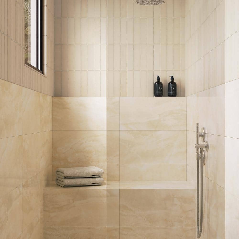 Tatami Beige 2.5" x 10" Matte Ceramic Wall Tile