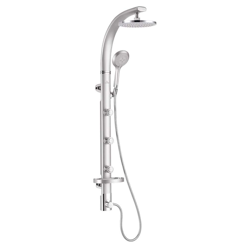 Pulse Showerspas Bonzai 5 Spray 3 Jet Handshower And Showerhead Combo Kit In Silver 1017 S The