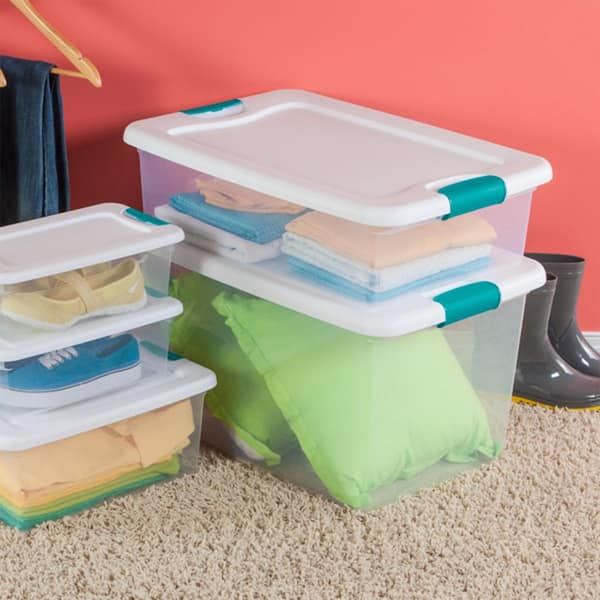 Sterilite 32 qt. Clear Stackable Latching Storage Box Containers