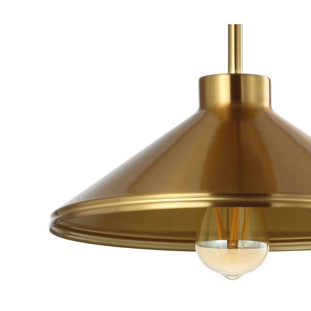 Cisco 11.75" Brass Gold LED Farmhouse Drum Ceiling Light