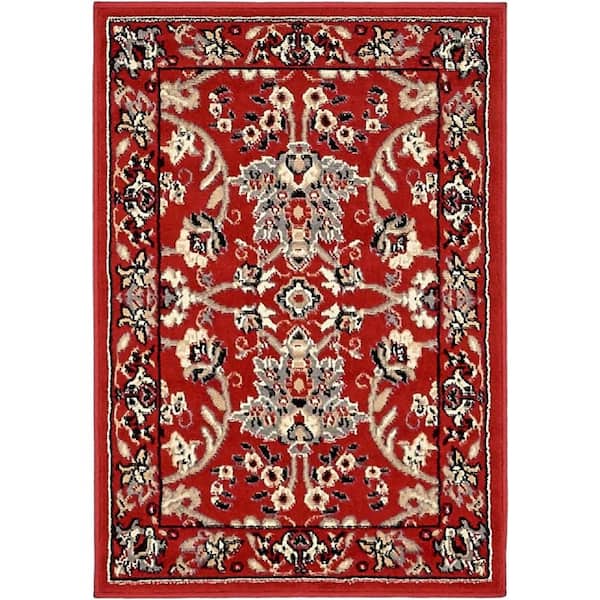 Unique Loom Sialk Hill Washington Red 2' 2 x 3' 0 Area Rug