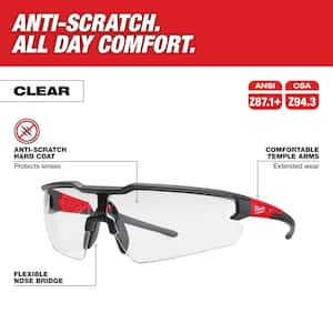 Clear Safety Glasses Anti-Scratch Lenses (4-Pack)