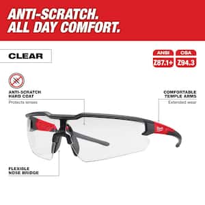 Safety Glasses with Clear Anti-Scratch Lenses and Safety Glasses with Tinted Anti-Scratch Lenses (6-Pack)