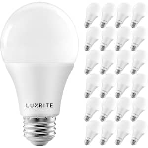 100-Watt Equivalent A19 Dimmable LED Light Bulb Enclosed Fixture Rated 3500K Natural White (24-Pack)