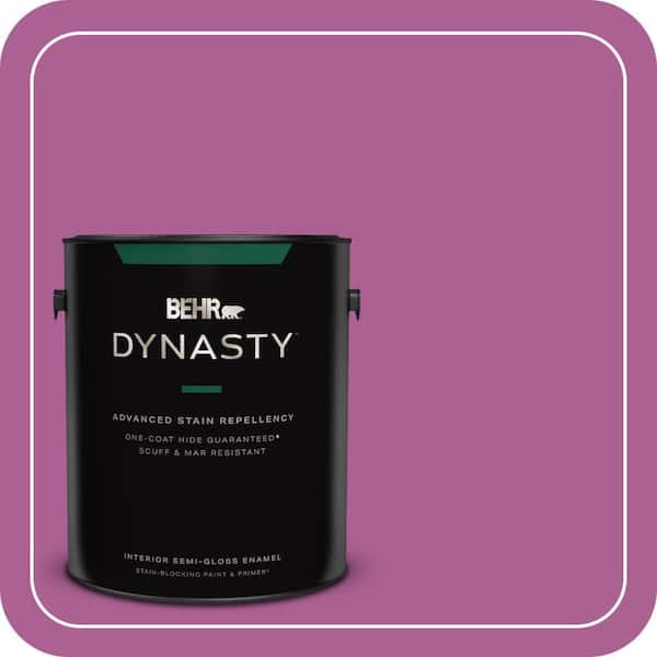 BEHR DYNASTY 1 gal. #680B-6 Exotic Bloom Semi-Gloss Enamel Interior Stain-Blocking Paint & Primer