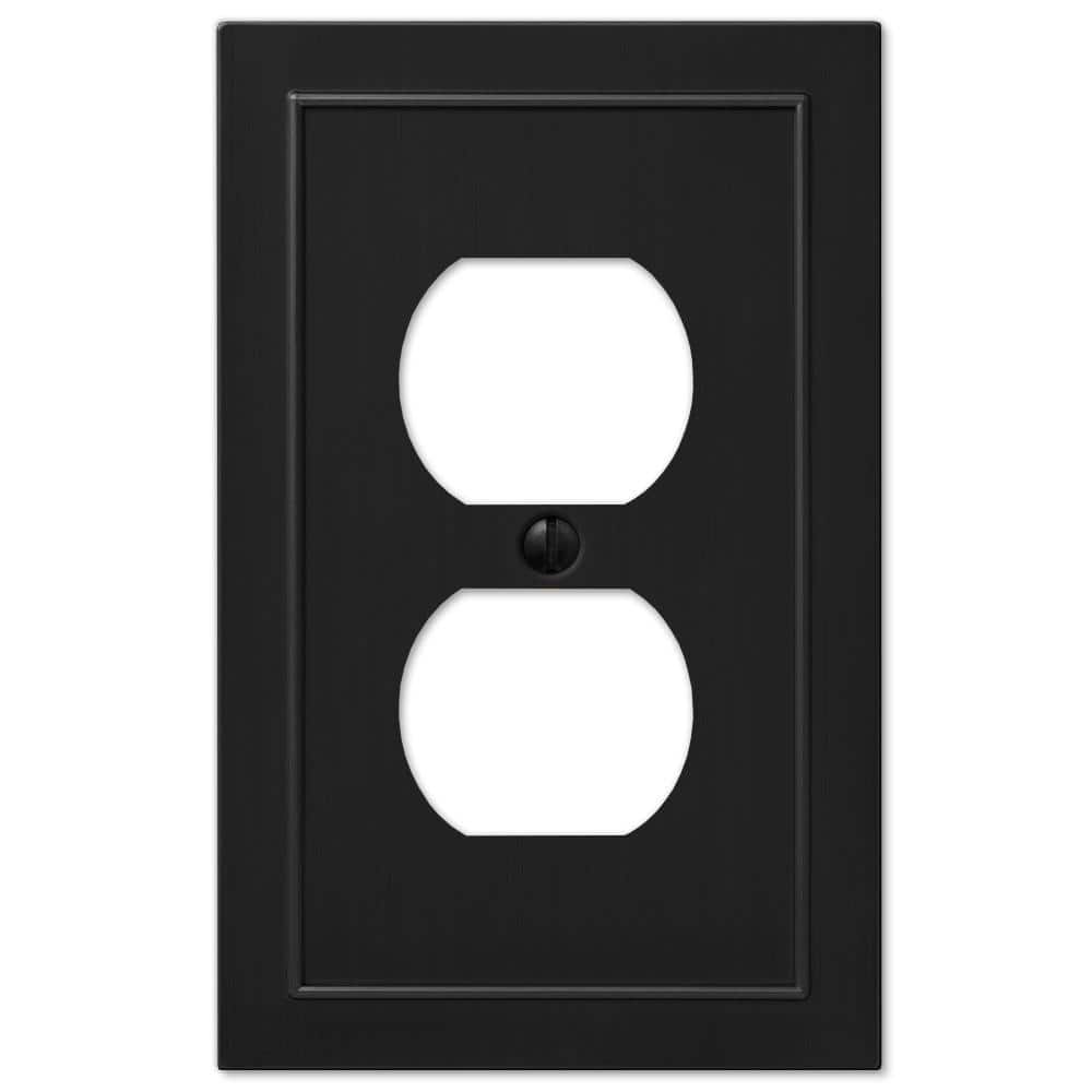 Amerelle Contemporary Unfinished Beige 1 Gang Wood Duplex Outlet Wall Plate  1 Pk : Target