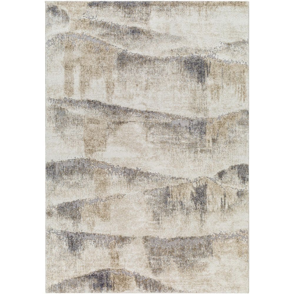 Livabliss Tuscany Beige Modern Abstract 4 ft. 3 in. x 5 ft. 7 in. Area ...