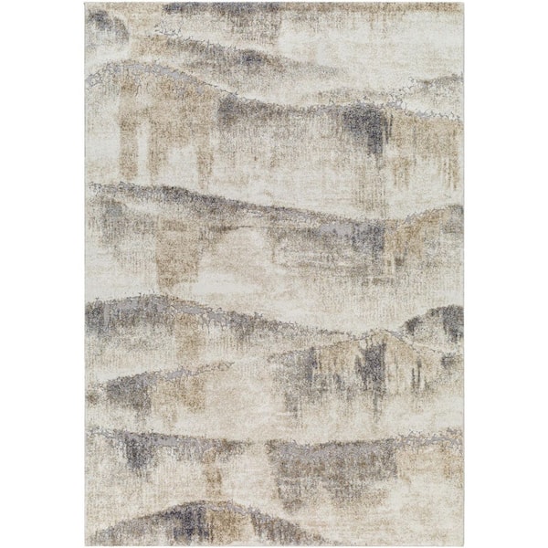 Tuscany Beige Modern Abstract 7 X 10 Area Rug