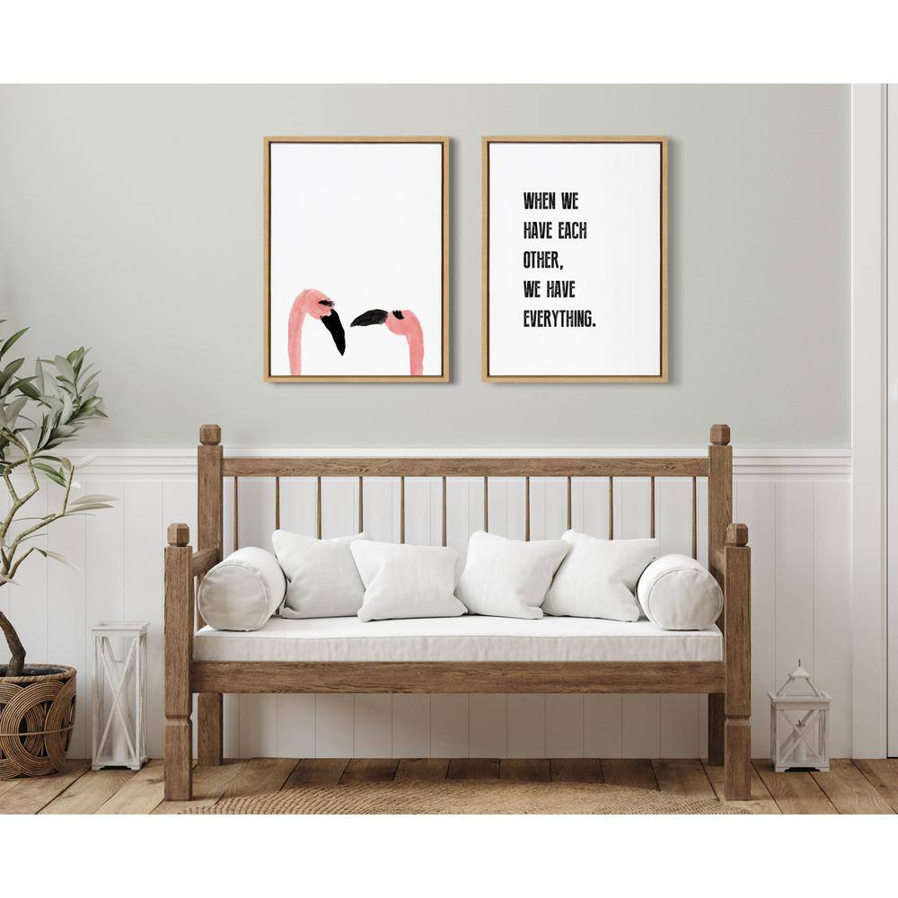 Natural Framed Canvas Motivational Quote Wall Art, 18x24