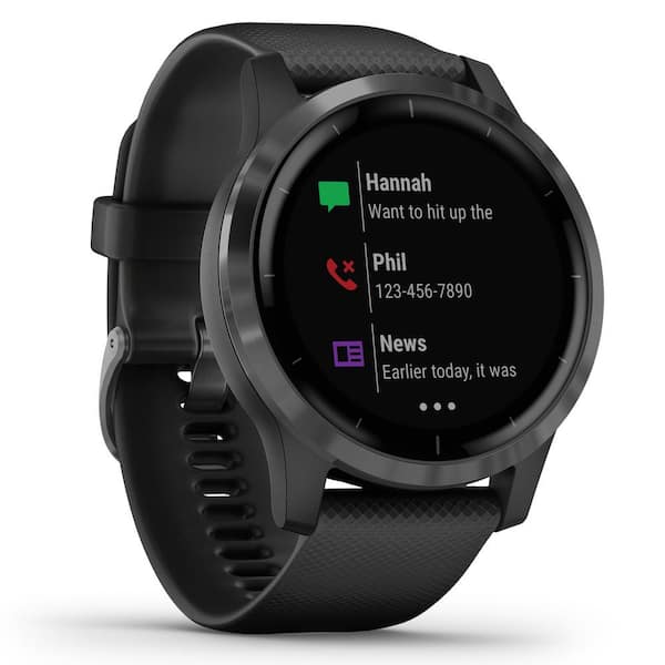 Garmin vivoactive 4 GPS Smart Watch in Slate Stainless Steel Bezel
