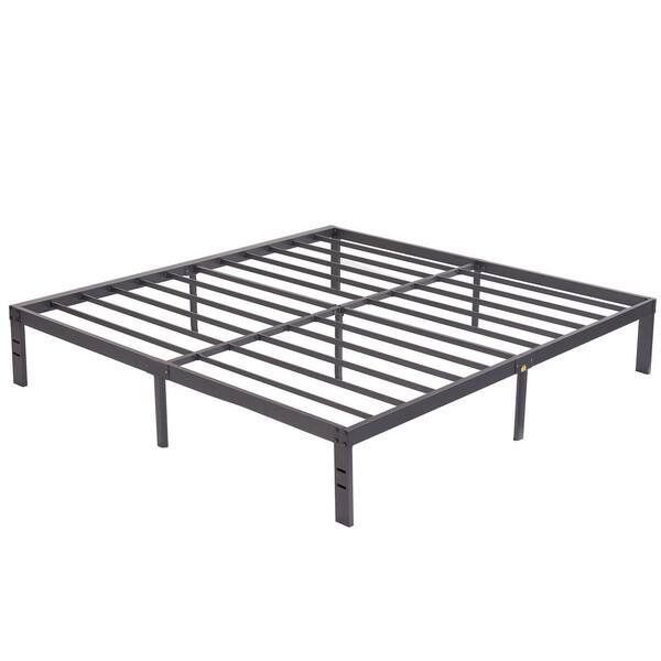 VENI 18 Heavy Duty Metal Platform Rounded Edge Bed Frame with Steel Slats  Easy Assembly, Twin 