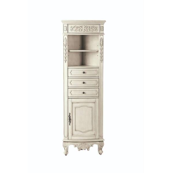 Home Decorators Collection Winslow 22 in. W x 67-1/2 in. H x 14 in. D Bathroom Linen Storage Cabinet in Antique White