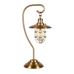 Bay 22 in. Antique Brass Nautical Lantern Lamp