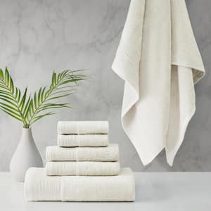 Nuage Ivory Cotton Tencel Blend Antimicrobial 6 Piece Towel Set