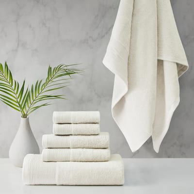 CANNON Low Twist 100 % cotton 6-Piece Towel Set, 550 GSM, Highly Absorbent,  Super Soft and Fluffy, 6-Piece Set, Ocher MSI017884 - The Home Depot