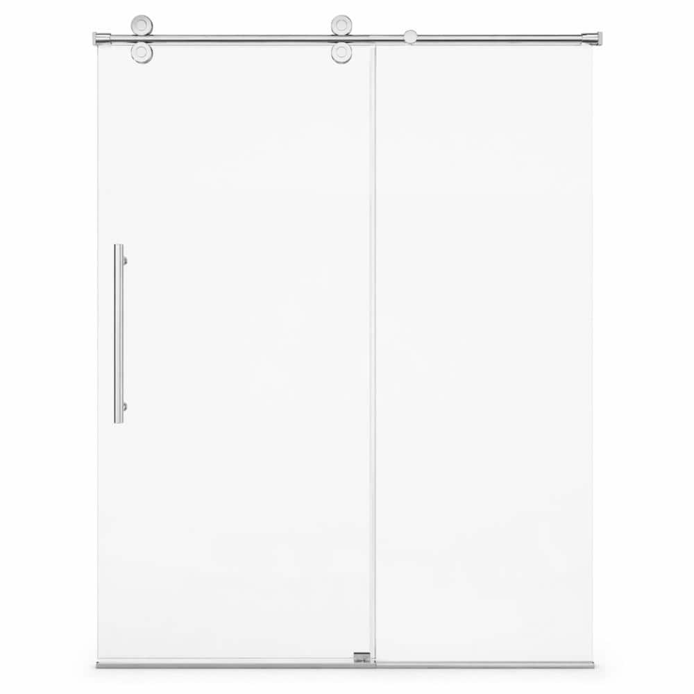 50-54 in. W x 74 in. H Single Sliding Frameless Anti-Collision System Shower Door with 1/4 in. Clear Glass price history on PriceWatchPro