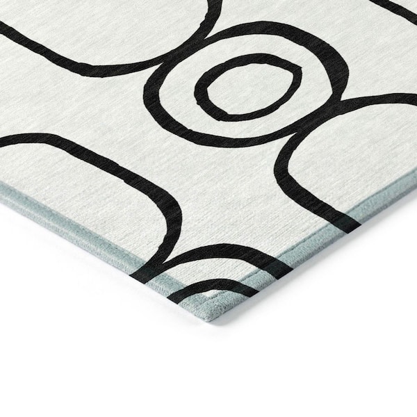 Chantille Machine Washable Indoor/Outdoor Abstract ACN2344 White 10 ft. x 14 ft. Area Rug