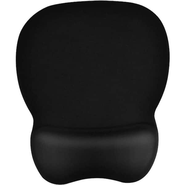 Black Ergonomic Mouse Pad with Wrist Support 1-Pack and Memory Foam Wrist Rest and Non-Slip Base for Computer, Cafe,Home