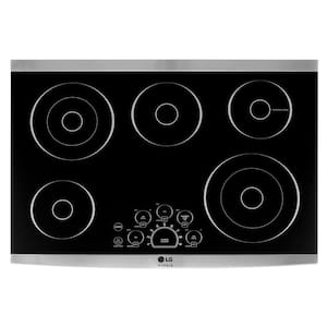 STUDIO 30 in. Radiant Electric Cooktop in Stainless Steel with 5 Burner Elements and SmoothTouch Controls