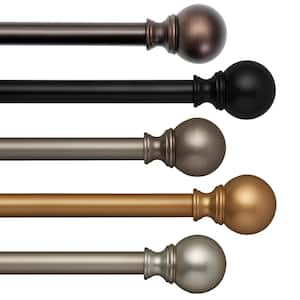 Cordelia 1 Window Drapery Single Curtain Rod with Globe Ball Finial