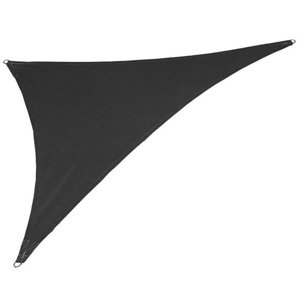 Coolaroo 15 ft. x 19 ft. x 24 ft. Slate Grey Right Triangle Ultra Shade Sail with Kit