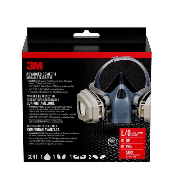 thumbnail image 2 of 3M Professional Paint Respirator 7511PA1-A - Small, N95, Blue/Grey - NEW 2 of 5