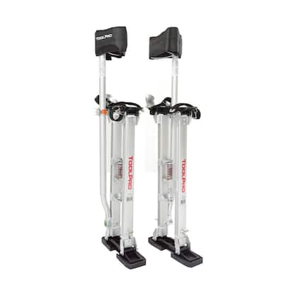 24 in. to 40 in. Aluminum Drywall Stilts with Soft Straps