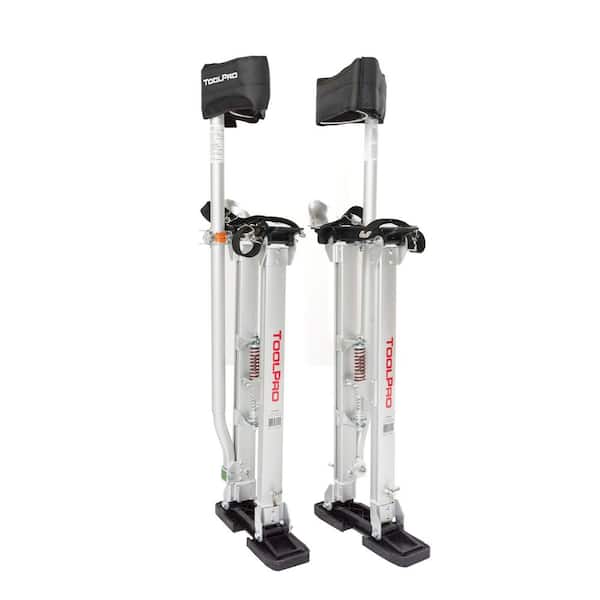 24 in. to 40 in. Aluminum Drywall Stilts with Soft Straps