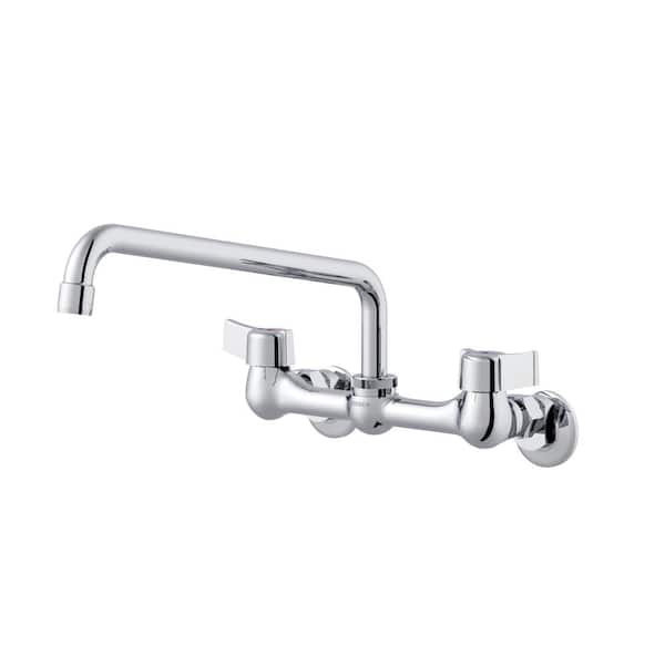 Gerber Classics 2-Handle Wall Mount Standard Kitchen Faucet in Chrome