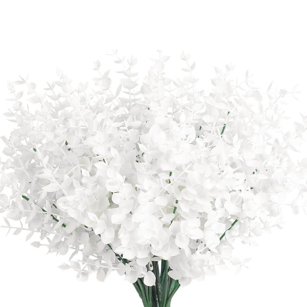 White Artificial Fake Outdoor Plants Flowers, 8-Pack L0CX8HFNHK - The ...
