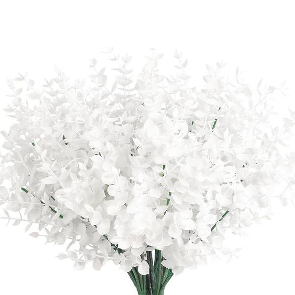 White Artificial Fake Outdoor Plants Flowers, 8-Pack L0CX8HFNHK - The ...