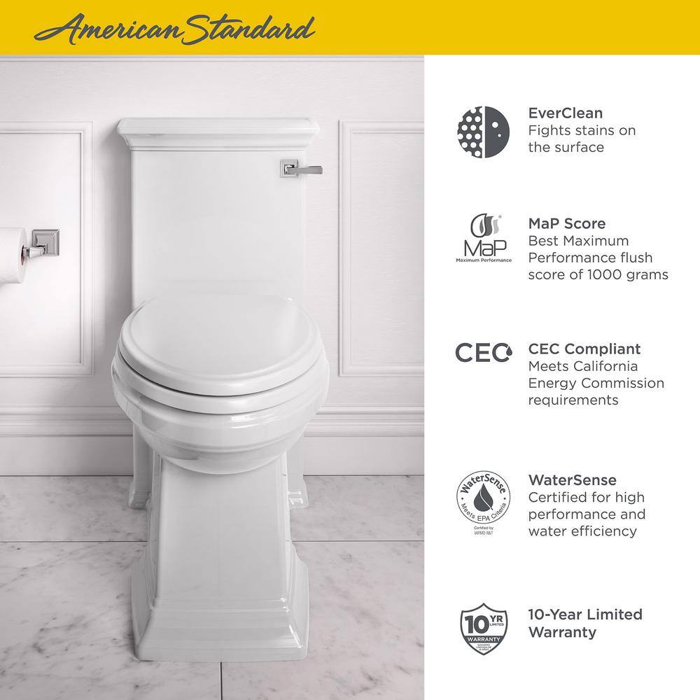 White Elongated High Efficiency Free Standing Toilet with Right Hand Lever
