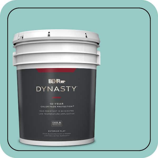 BEHR DYNASTY 5 gal. #500D-4 Jamaica Bay Flat Exterior Stain-Blocking Paint & Primer