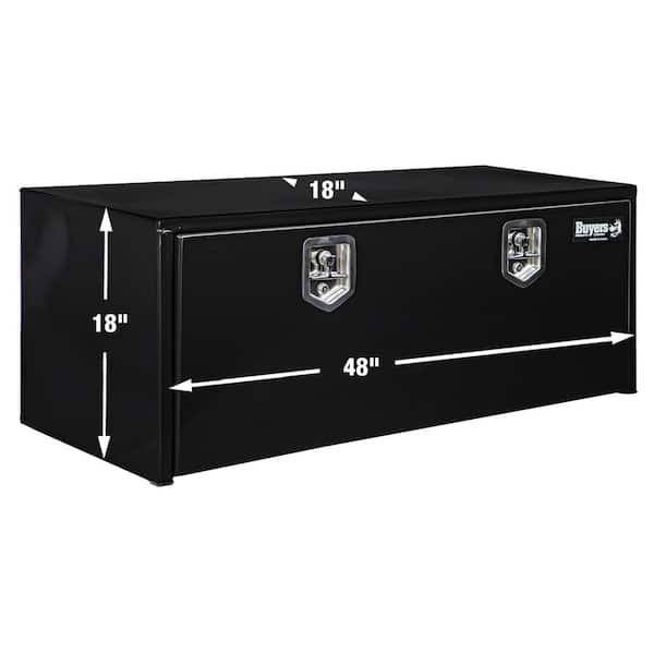 48Inch Aluminum Heavy Duty Pickup Storage Tool Box - Black